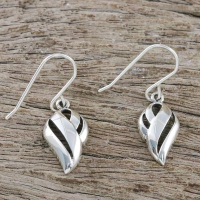 Alternate image for Thai Dewdrop Shaped Sterling Silver Dangle Earrings Tropical Breeze