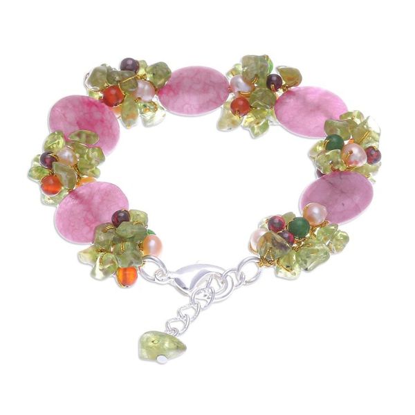 Alternate image for Beaded Quartz Multigem Bracelet Peony Romance