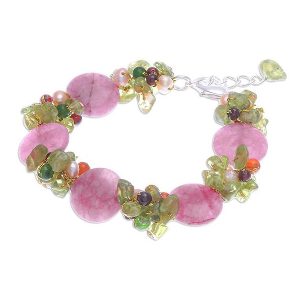 Alternate image for Beaded Quartz Multigem Bracelet Peony Romance