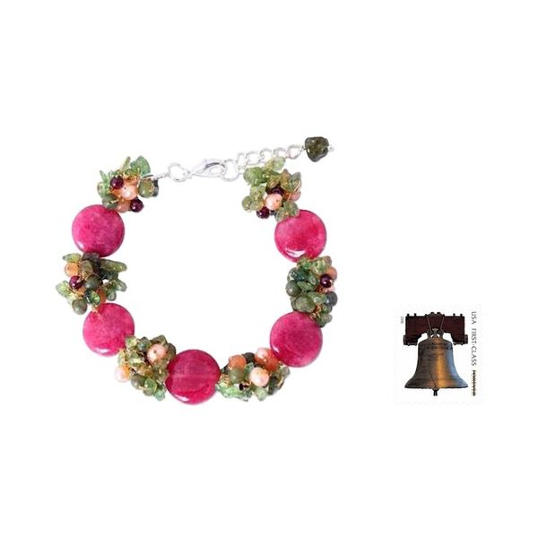 Alternate image for Beaded Quartz Multigem Bracelet Peony Romance