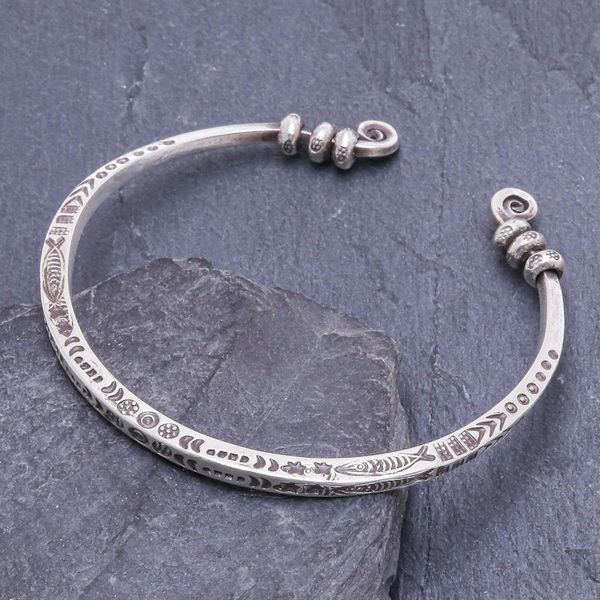 Alternate image for Hand Crafted Sterling Silver Cuff Bracelet Beauty Mark