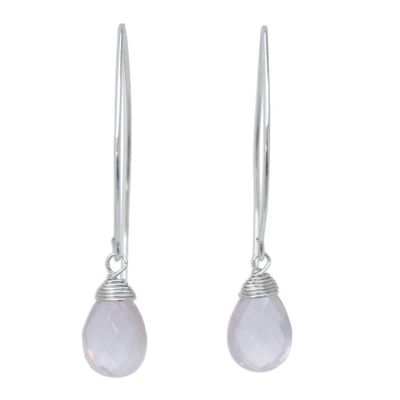 Alternate image for Rose Quartz Dangle Earrings Sublime