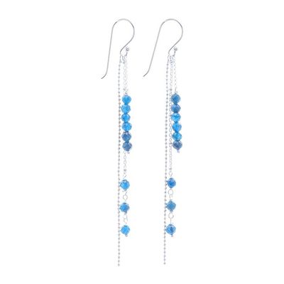 Alternate image for 6-Carat Apatite Beaded Dangle Earrings from Thailand Morning Rain