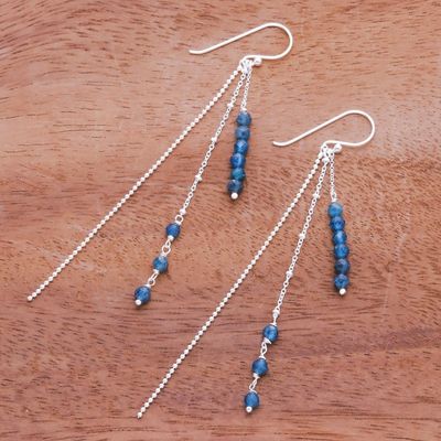 Alternate image for 6-Carat Apatite Beaded Dangle Earrings from Thailand Morning Rain