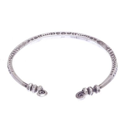 Alternate image for Hand Crafted Sterling Silver Cuff Bracelet Beauty Mark