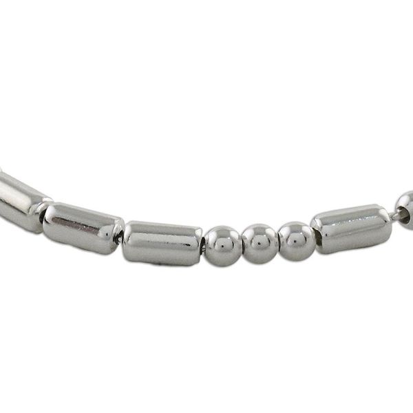 Alternate image for Handmade 925 Sterling Silver Morse Code Love Chain Bracelet Morse Code Love
