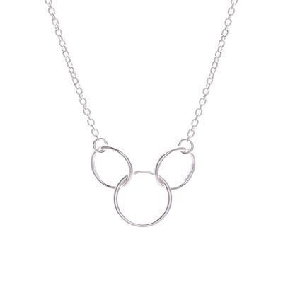 Alternate image for Abstract Sterling Silver Pendant Necklace from Thailand Abstract Friends