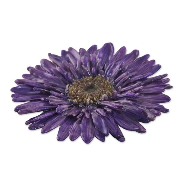 Alternate image for Handmade Natural Blue-Violet Gerbera Brooch from Thailand Splendid Petals in Violet