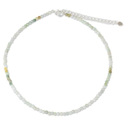 Alternate image for Asian Jade Beaded Artisan Crafted Necklace from Thailand Attraction Continuum
