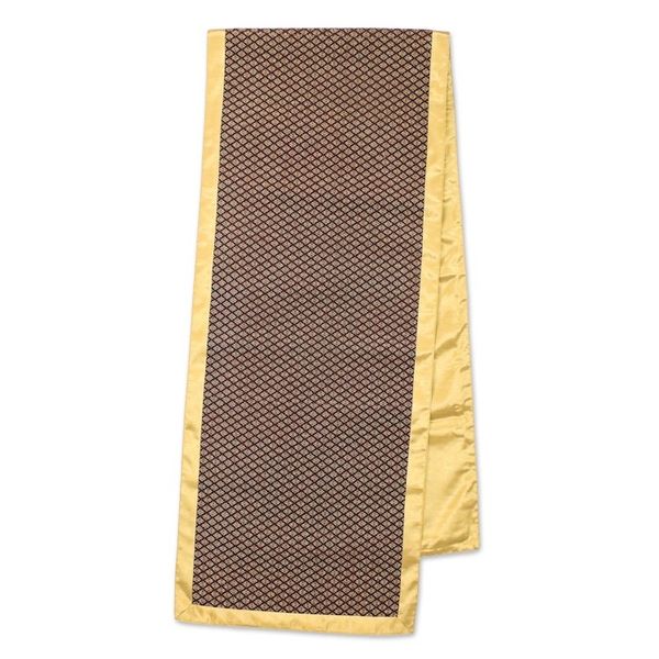 Alternate image for Handwoven Cotton and Silk Blend Yok Dok Table Runner Yok Dok Elegance