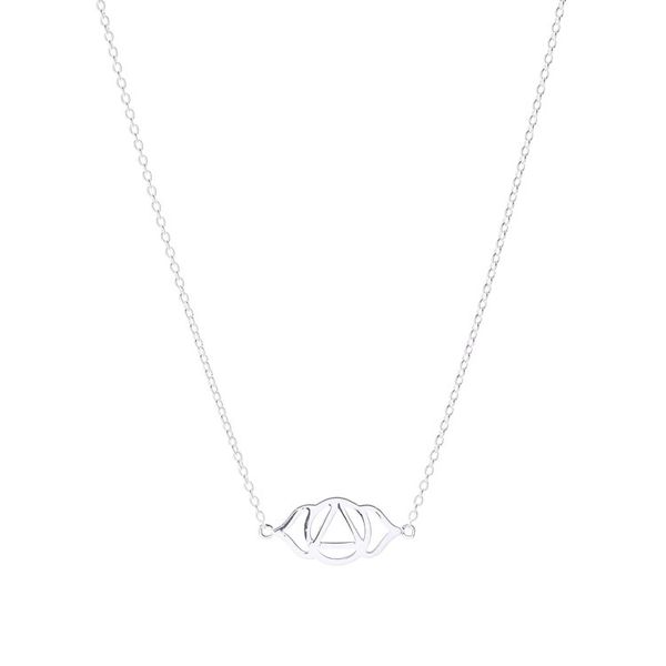 Alternate image for Sterling Silver Pendant Necklace with Purple Cubic Zirconia Purple Third Eye