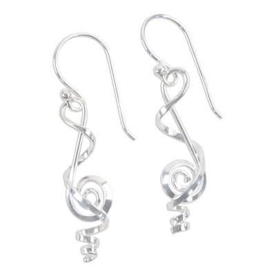 Alternate image for Clef Note Sterling Silver Music-themed Handmade Earrings Melody in Me