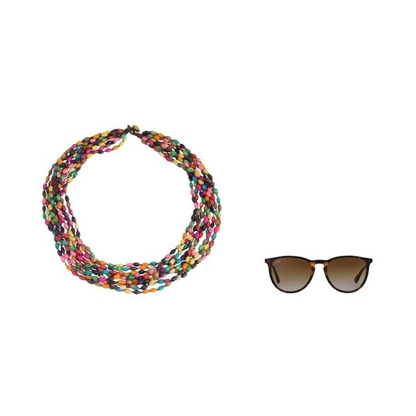 Alternate image for Multicolor Necklace Beaded Jewelry Knotted by Hand Songkran Belle