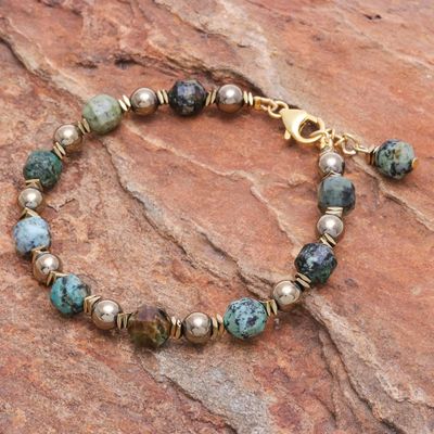 Alternate image for Gold-Accented Hematite Beaded Bracelet Bright Globe