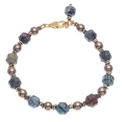 Alternate image for Gold-Accented Hematite Beaded Bracelet Bright Globe
