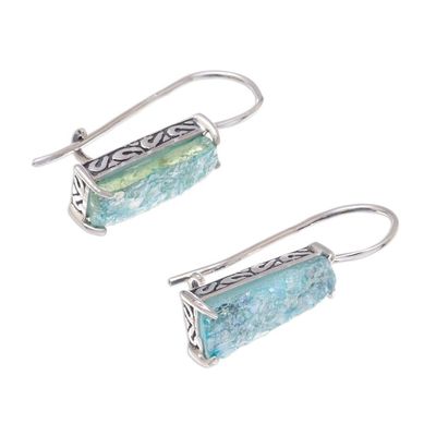 Alternate image for Handcrafted Roman Glass Drop Earrings from Thailand Roman Towers
