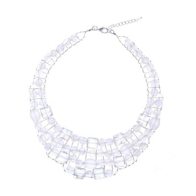 Alternate image for Glass Beaded Choker Necklace from Thailand Crystallized Nights