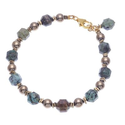 Alternate image for Gold-Accented Hematite Beaded Bracelet Bright Globe