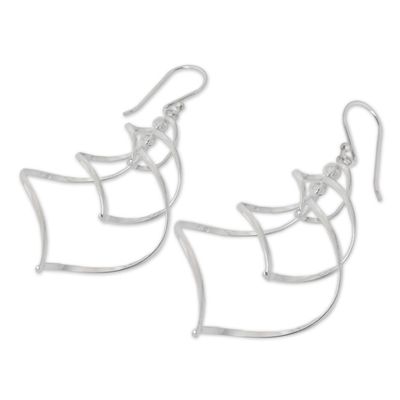 Alternate image for Modern Sterling Silver Dangle Earrings Chiang Mai Chimes