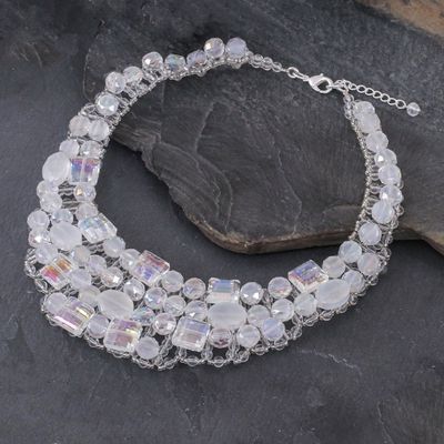 Alternate image for Glass Beaded Choker Necklace from Thailand Crystallized Nights