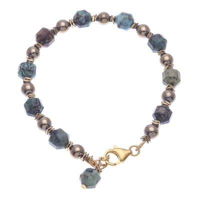 Alternate image for Gold-Accented Hematite Beaded Bracelet Bright Globe