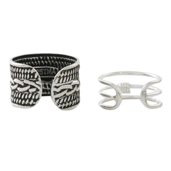 Alternate image for Braid Motif Sterling Silver Ear Cuffs from Thailand Ties That Bind