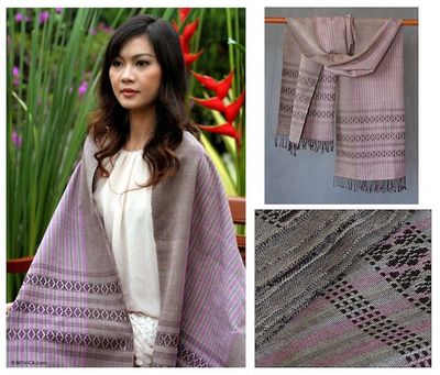 Alternate image for Cotton shawl Twilight Symphony