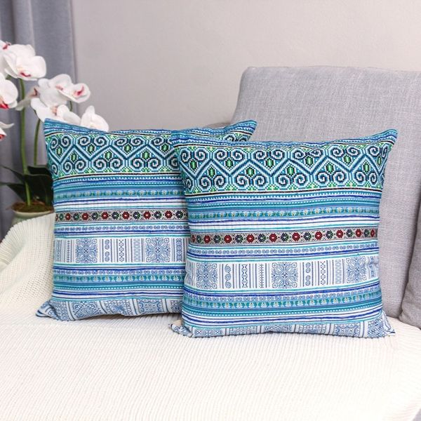 Alternate image for Hmong Cotton Blend Cushion Covers from Thailand Hmong Nature