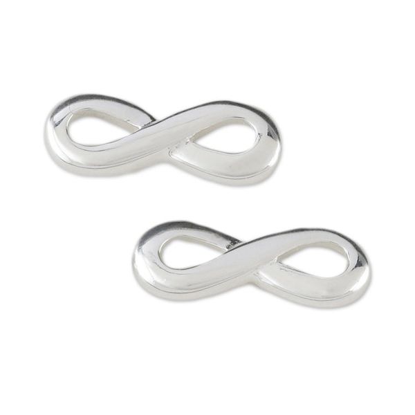 Alternate image for Infinity Symbol Sterling Silver Earrings from Thailand Shining Infinity
