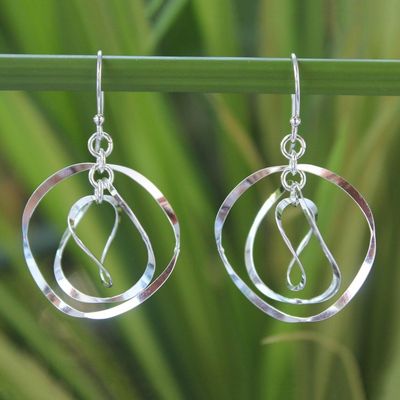 Alternate image for Sterling Silver Dangle Earrings Twirling