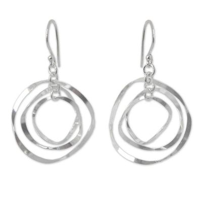 Alternate image for Sterling Silver Dangle Earrings Twirling