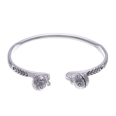 Alternate image for Sterling Silver Cuff Bracelet with Karen Hill Tribe Bells Forest Song