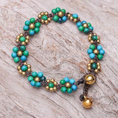 Alternate image for Serpentine Beaded Macrame Bracelet from Thailand Blooming with Love