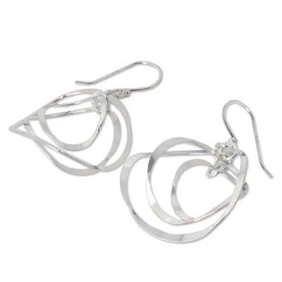 Alternate image for Sterling Silver Dangle Earrings Twirling