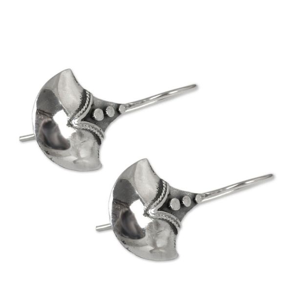 Alternate image for Unique Sterling Silver Drop Earrings Modern Romantic