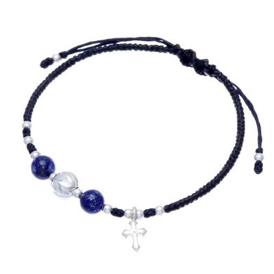 Alternate image for Lapis Lazuli Beaded Bracelet from Thafiland Joyful Faith