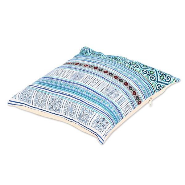 Alternate image for Hmong Cotton Blend Cushion Covers from Thailand Hmong Nature