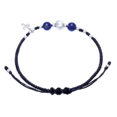 Alternate image for Lapis Lazuli Beaded Bracelet from Thafiland Joyful Faith