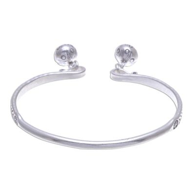 Alternate image for Sterling Silver Cuff Bracelet with Karen Hill Tribe Bells Forest Song