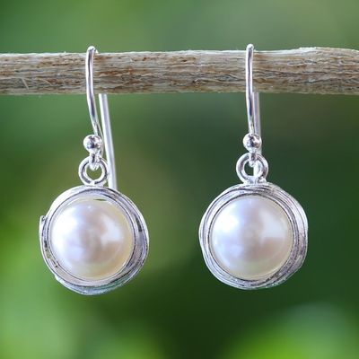Alternate image for Cultured Pearl Dangle Earrings from Thailand Pearl Radiance