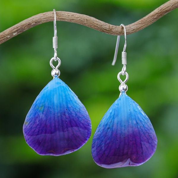 Alternate image for Orchid Petal Earrings Twilight