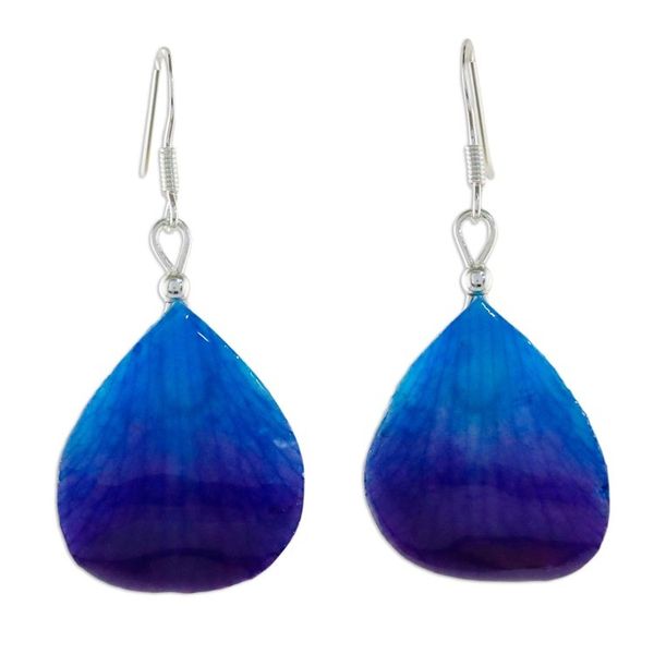 Alternate image for Orchid Petal Earrings Twilight