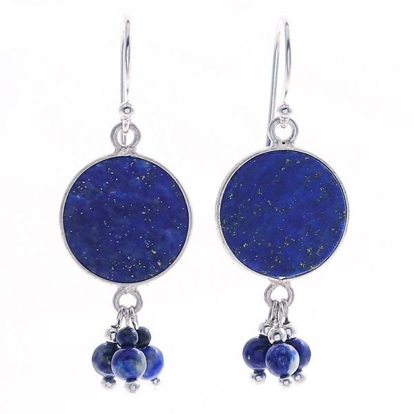 Alternate image for Lapis Lazuli and Sterling Silver Dangle Earrings Fairy Love
