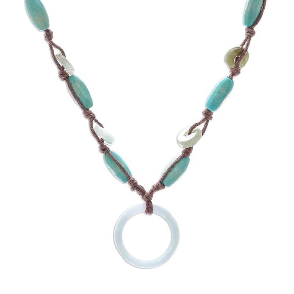 Alternate image for Mango Wood and Jade Necklace Endless Harmony