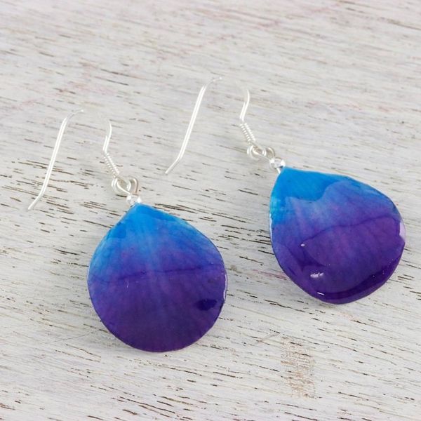 Alternate image for Orchid Petal Earrings Twilight