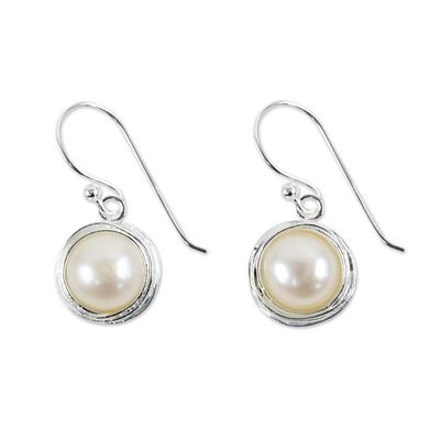 Alternate image for Cultured Pearl Dangle Earrings from Thailand Pearl Radiance