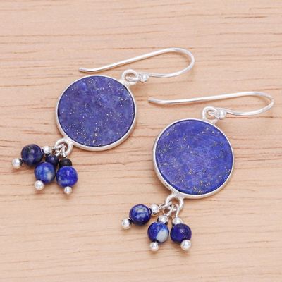 Alternate image for Lapis Lazuli and Sterling Silver Dangle Earrings Fairy Love