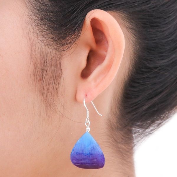 Alternate image for Orchid Petal Earrings Twilight