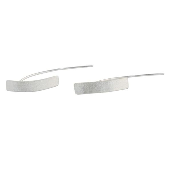 Alternate image for Sterling Silver Rectangular Drop Earrings from Thailand Modern Flair