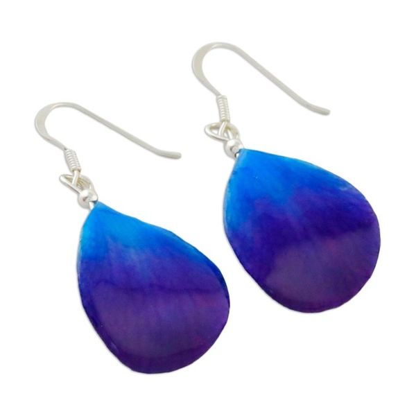 Alternate image for Orchid Petal Earrings Twilight